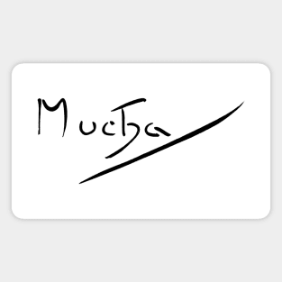 Signature of Alfons Mucha Magnet